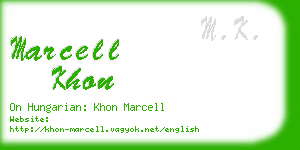 marcell khon business card
